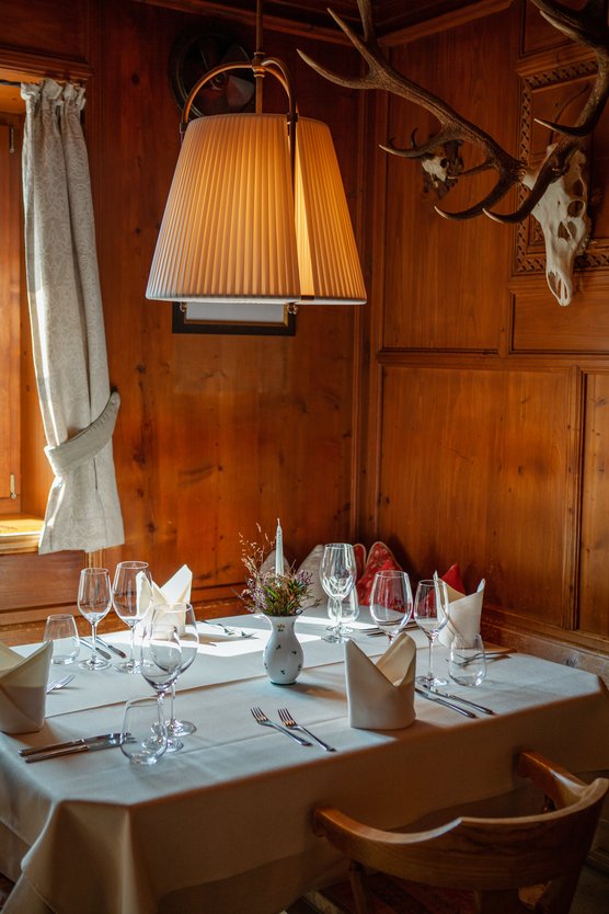 Traditionelle Stube im à la carte Restaurant im Hotel Zur Post Alpbach